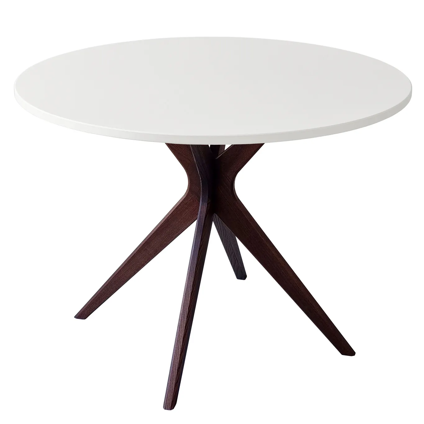 Stół okrągły JUBI BOLD 100cm biały orzech Stolik kawowy, Meble, Tabela, Stół do jadalni