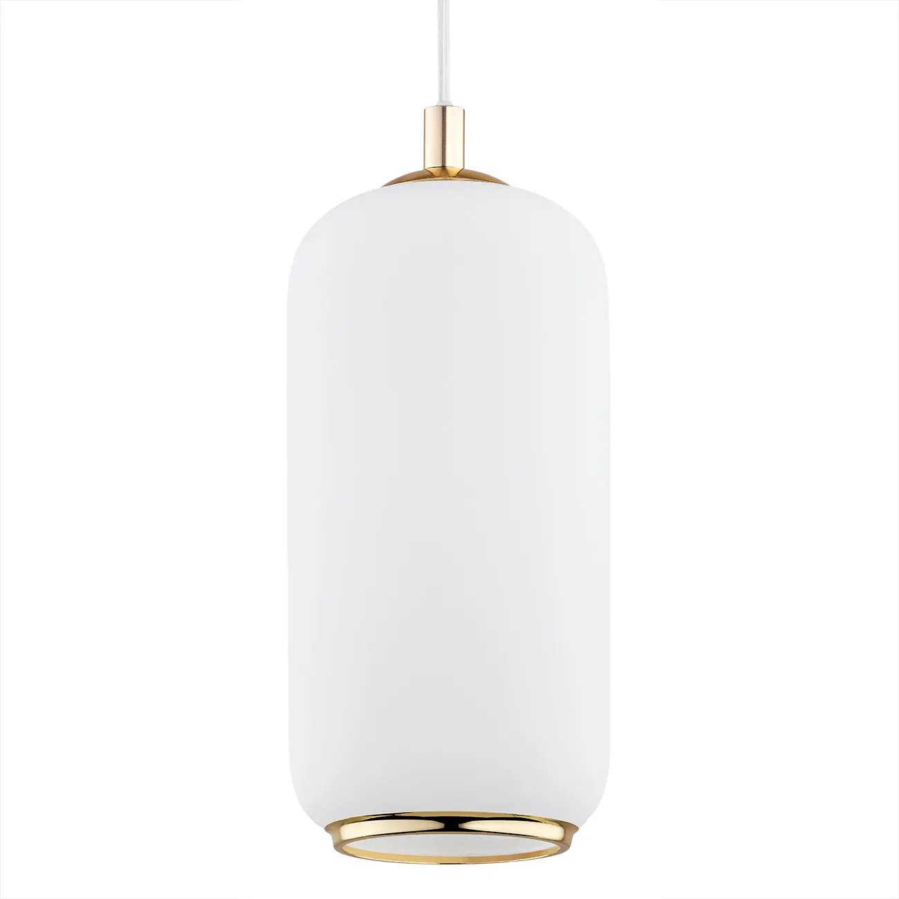 Lampa wisząca PALLADO mosiądz biała 115x14cm - 4993