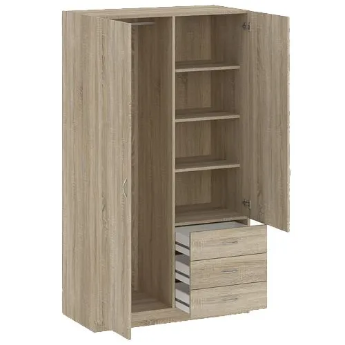 Szafa 2-drzwiowa z 3 szufladami GAYA 97cm dąb sonoma - INT_5002709
