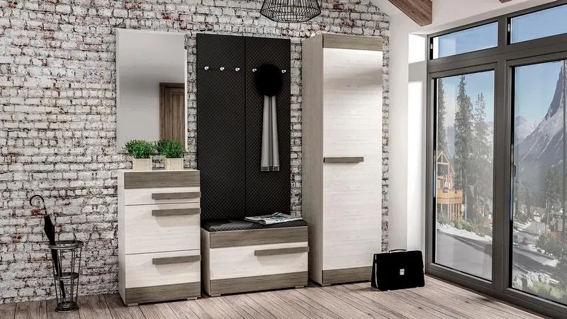 Wieszak ścienny BLANCO 25 tapicerowany szary 40x150 cm - 1BLAN25N-001