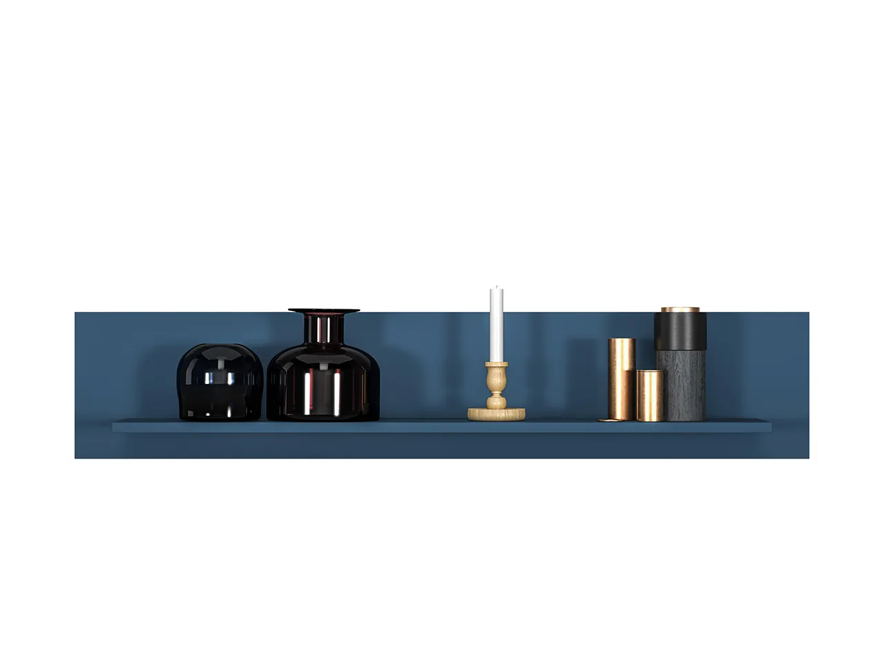 Półka ścienna MARINE 08 błękit ciemny 120 cm - 1MARI08-001