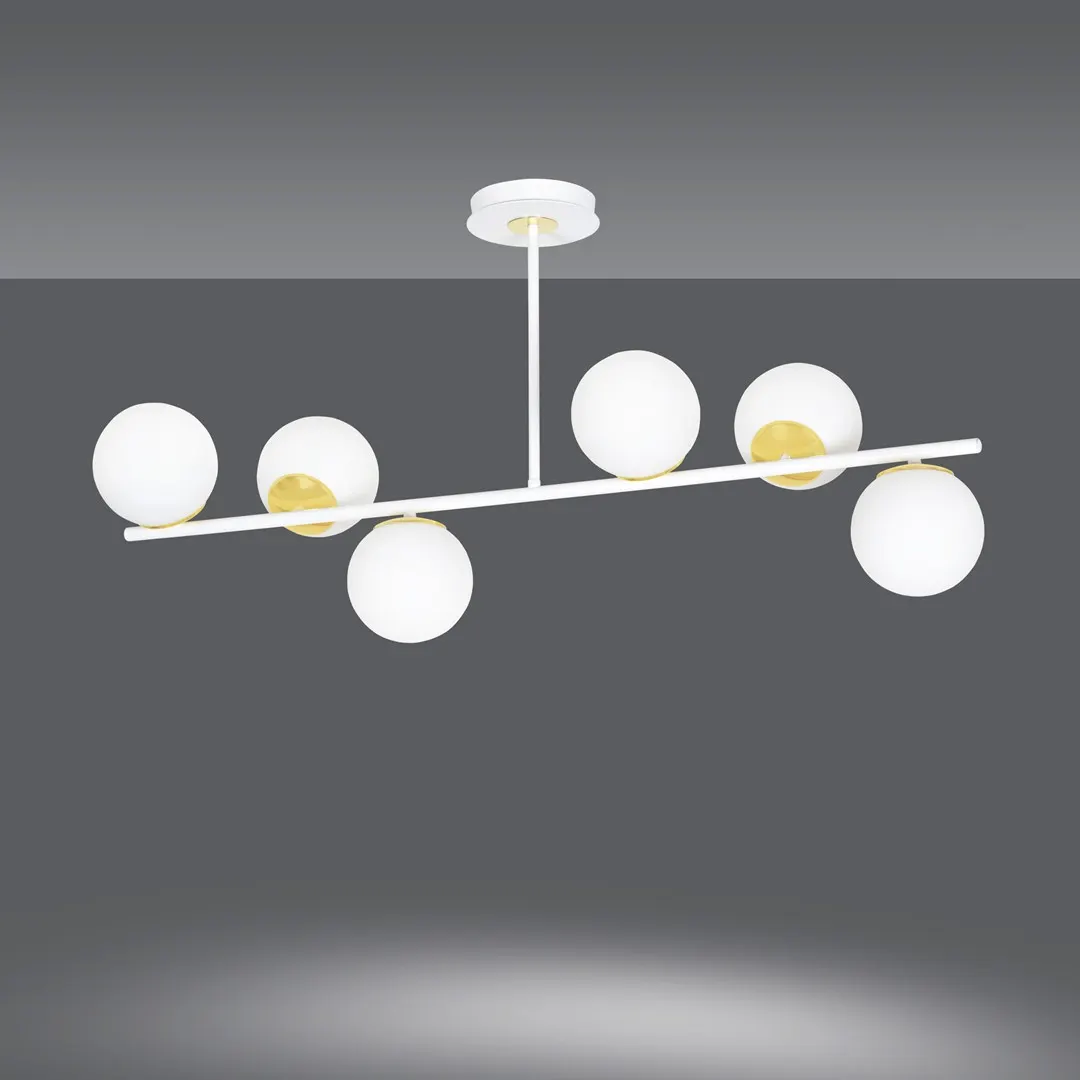 Lampa sufitowa FLOKI Biały/Złoty 1023/6 - 1023/6