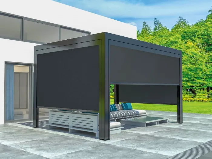 Markiza elektryczna LUXE 370x218cm do 4m antracyt - MI_5908227364828