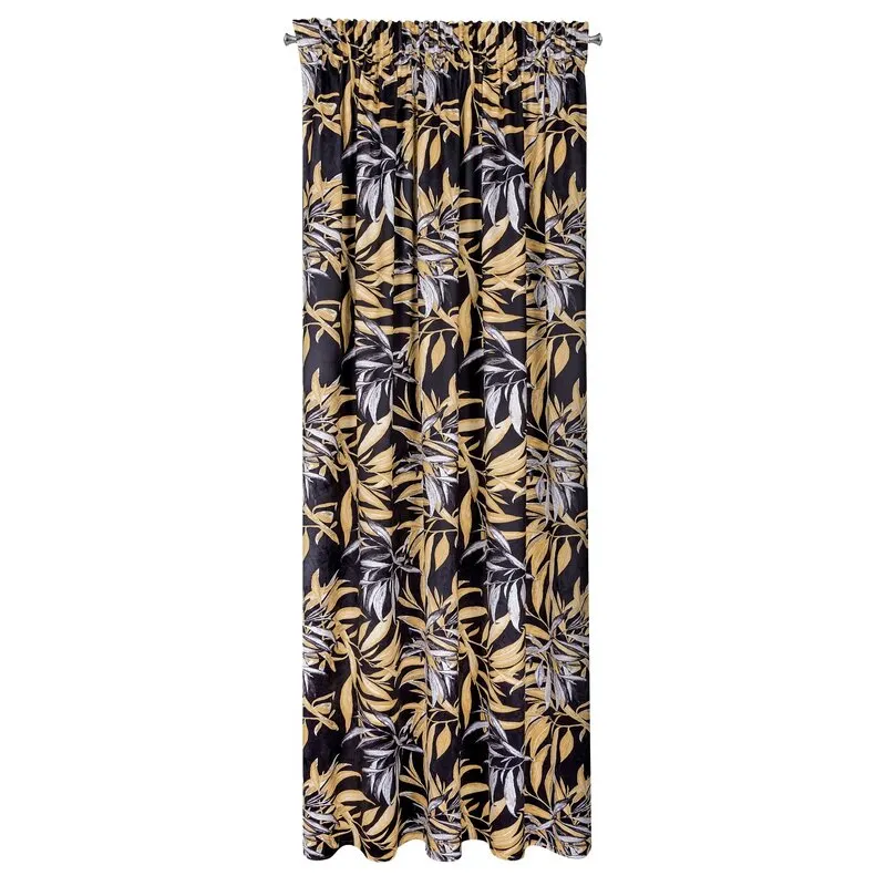 ZASŁONA CZARNA ZOJA NA TAŚMIE 140 X 270 CM CZARNY - EU_385816