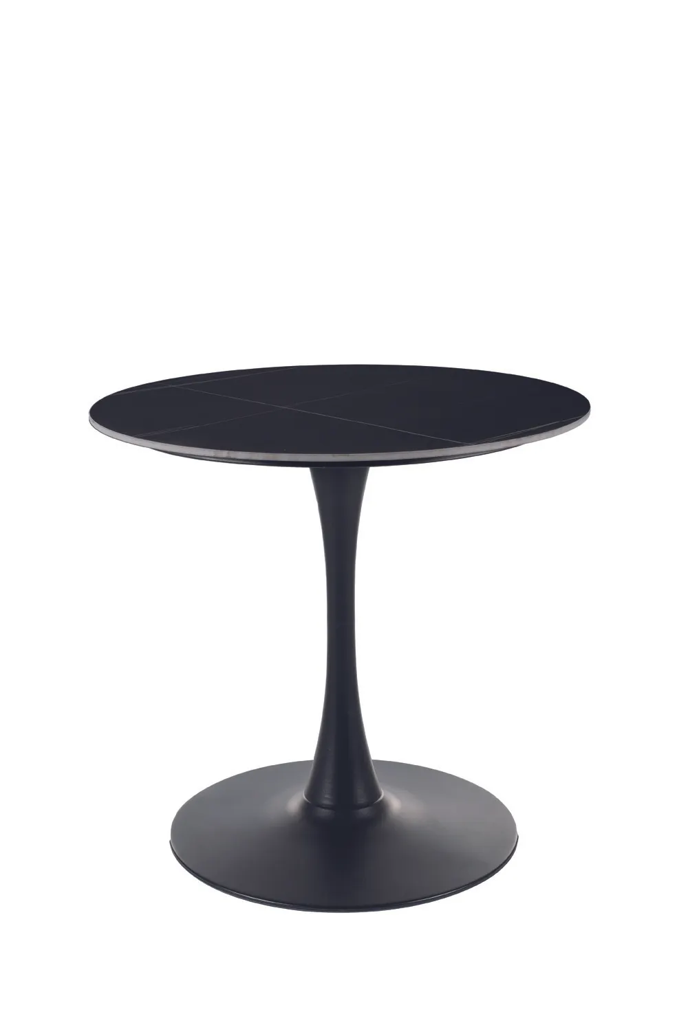 Stół okrągły ESPERO na jednej nodze czarny 80x80 Signal