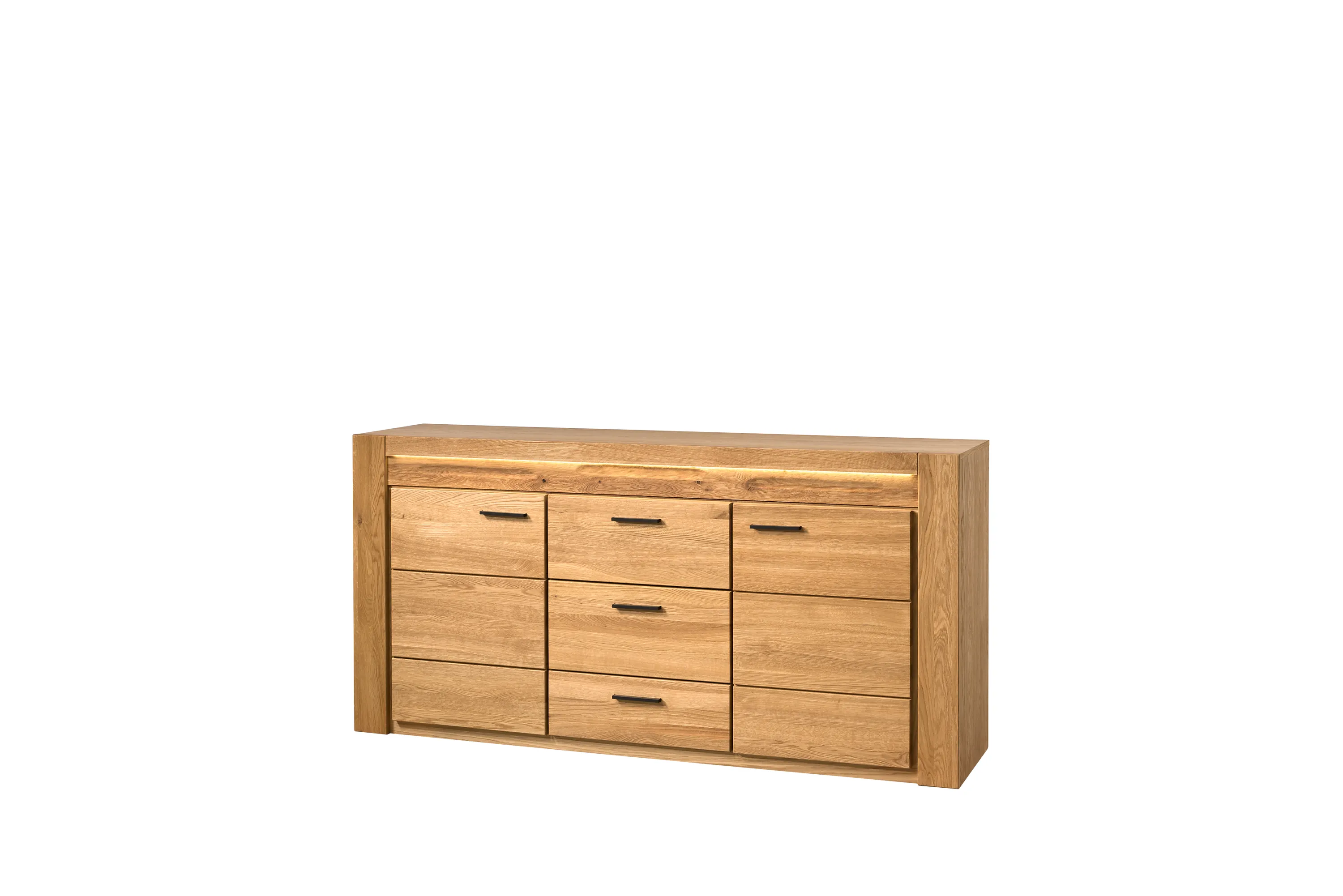 Komoda 2-drzwiowa z 3 szufladami VELVET NATURA 47 dąb naturalny 181x88x42cm