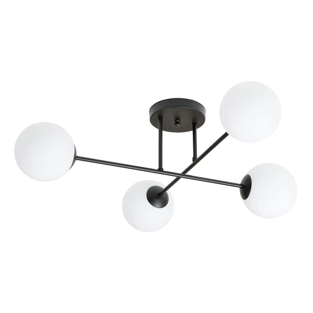 Lampa sufitowa ROMA 4 czarny biały