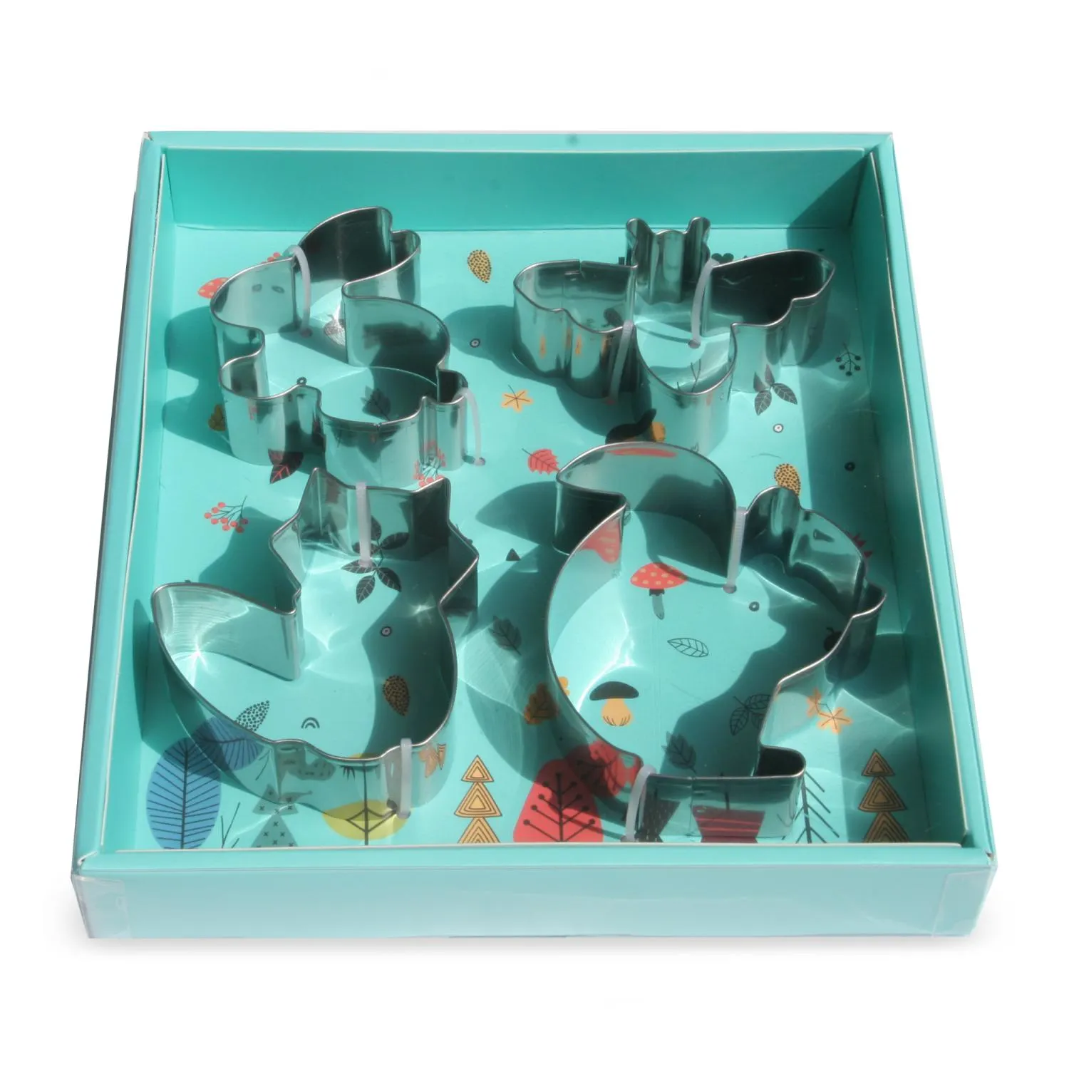 image cookie cutter, lashed forest?, teal, metal, cookie-cutter set