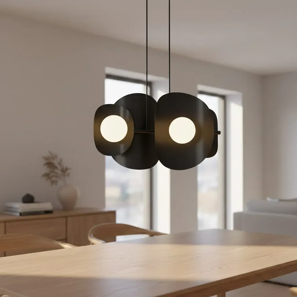 Lampa wisząca metalowa ELEMENTI 4 czarna — zdjęcie 4