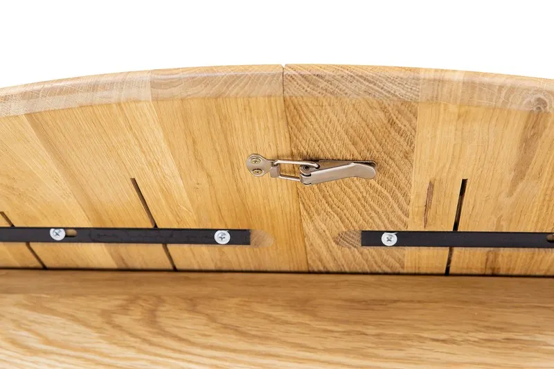 Stół dębowy okrągły ST392 Naturalny 118(158) DREWMAX - 50056