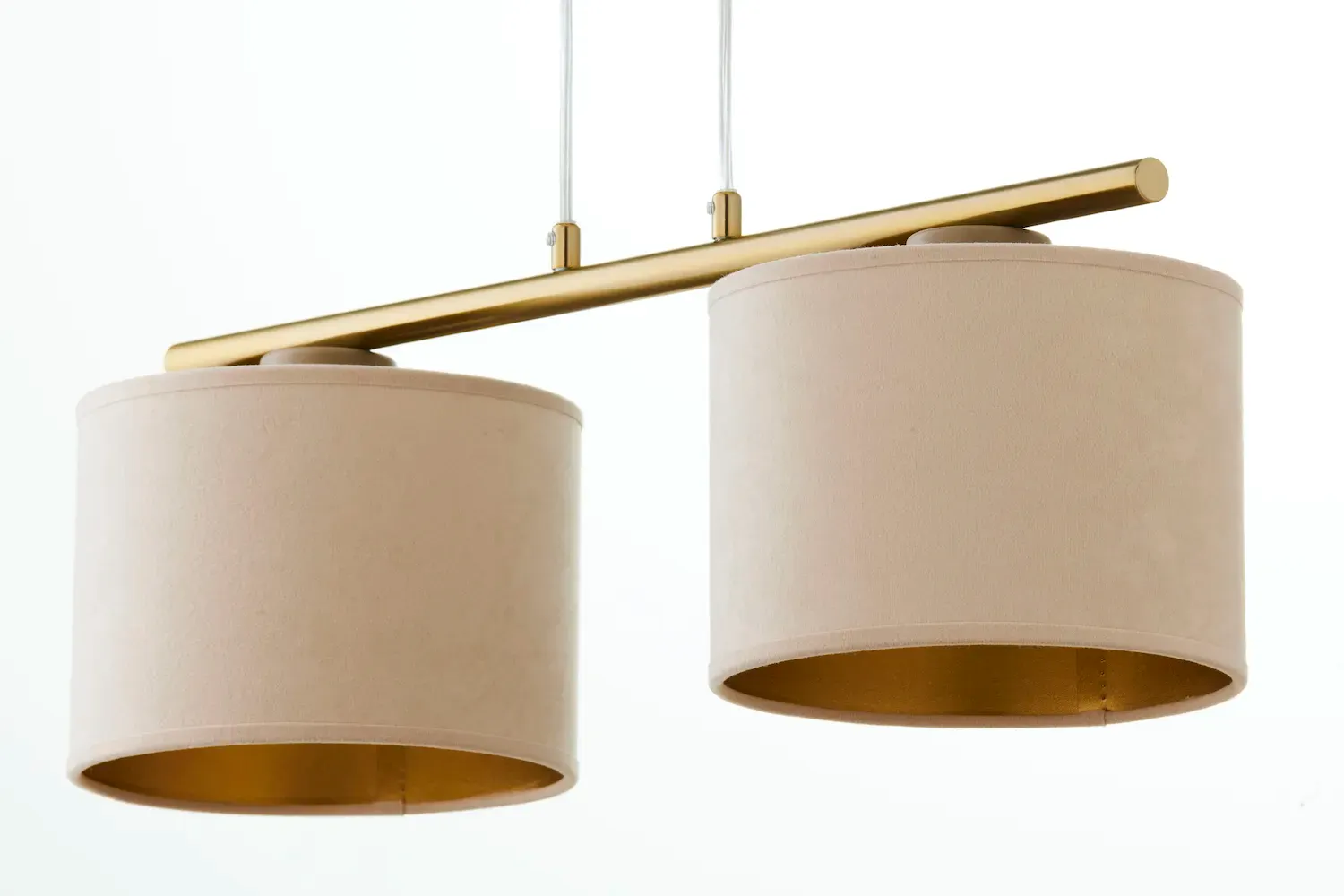 Lampa wisząca ARIEL 2 złoty szczotkowany beżowy — zdjęcie 7