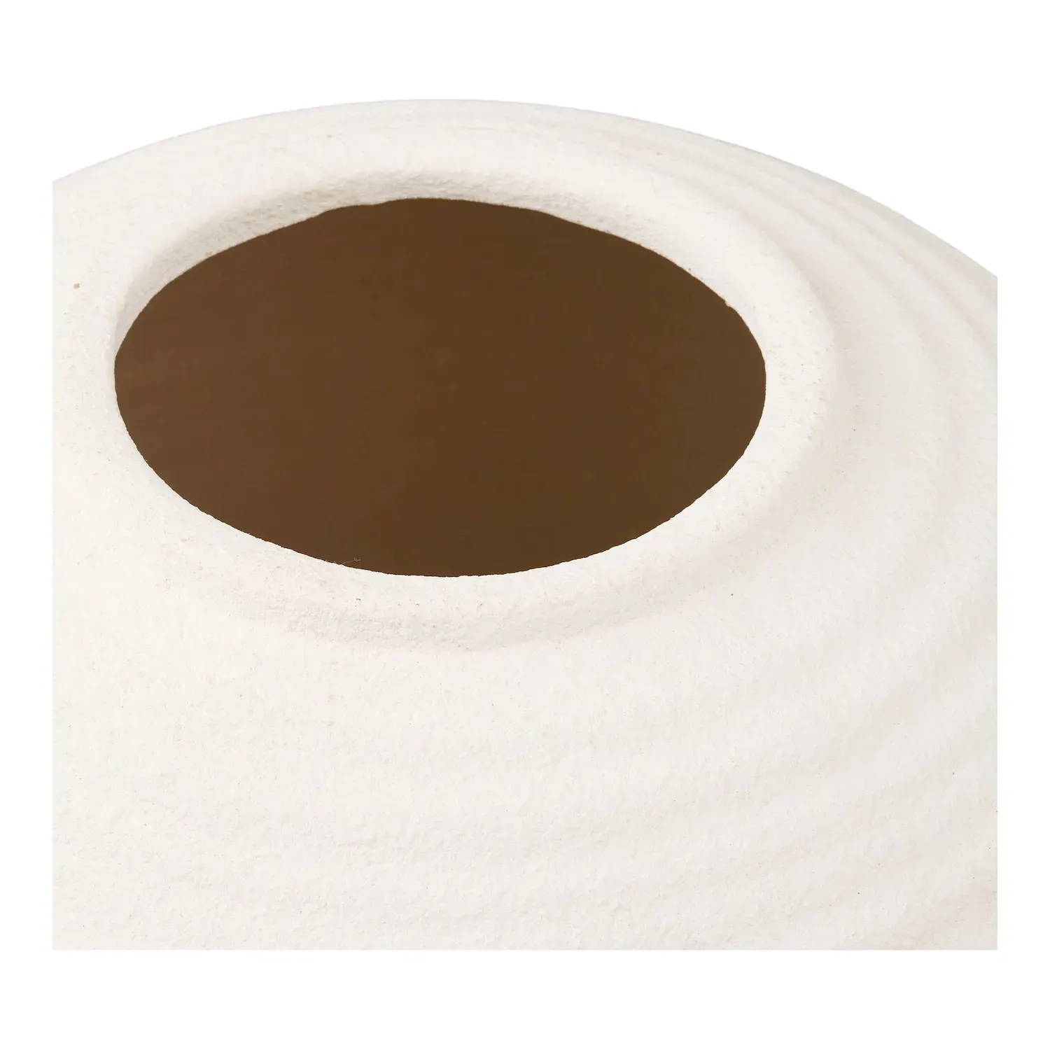 Wazon ceramiczny kulisty VASE 30x28,5 cm biały - 4441804