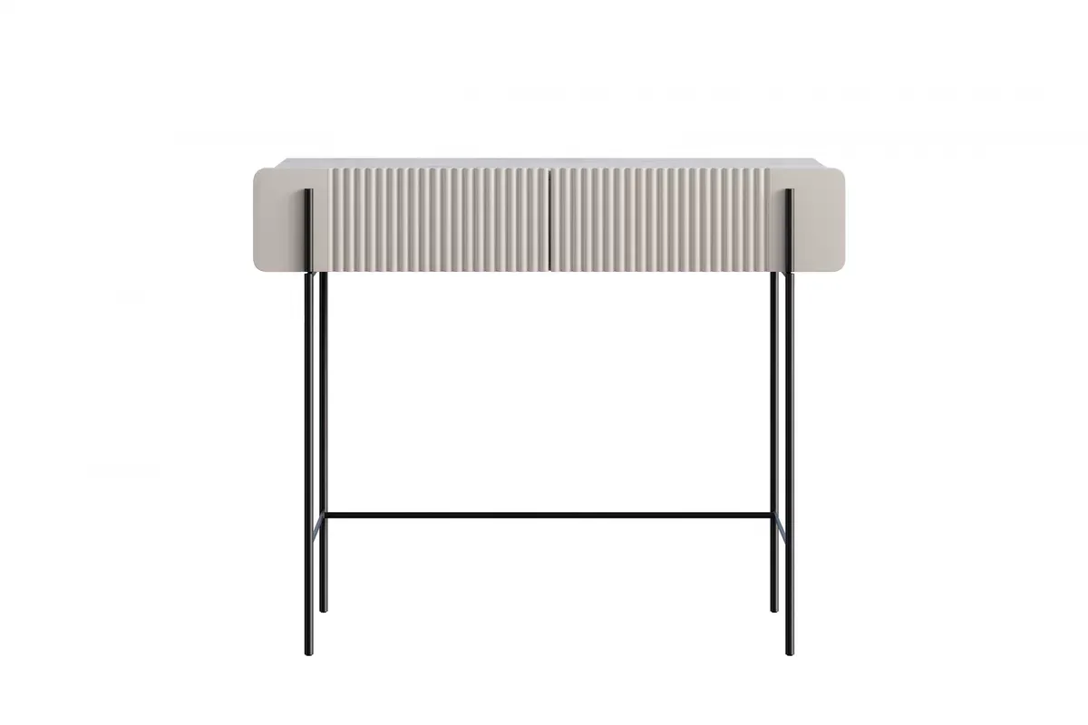 MALMI Toaletka 100 2SZ - cashmere / crema bianca / czarne nogi - B_162300