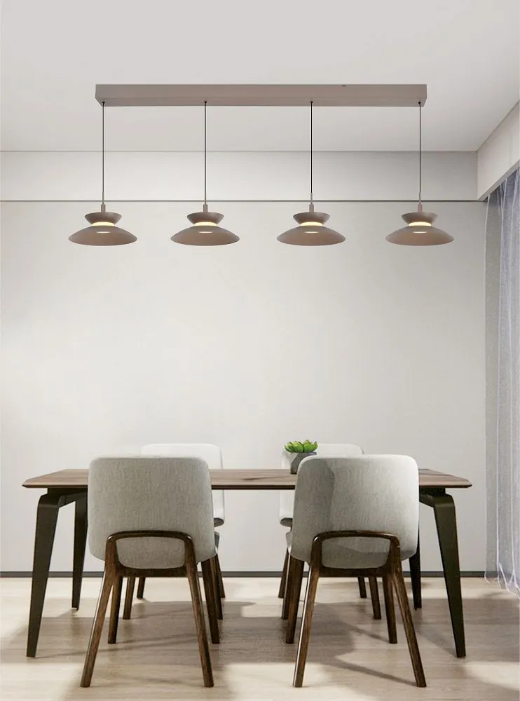 Lampa wisząca prosta GUBBIO 4 LED kaszmirowa — zdjęcie 9
