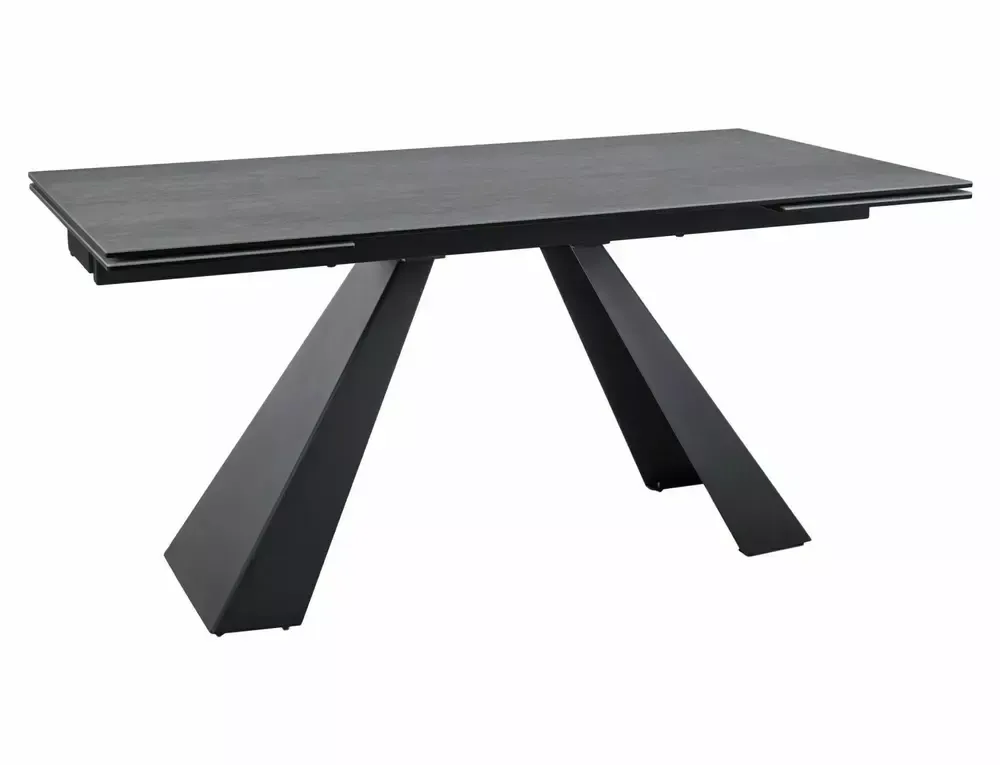 Stół rozkładany SALVADORE CERAMIC 90x160(240) cm ceramika Pietra di Savoia jasny szary mat