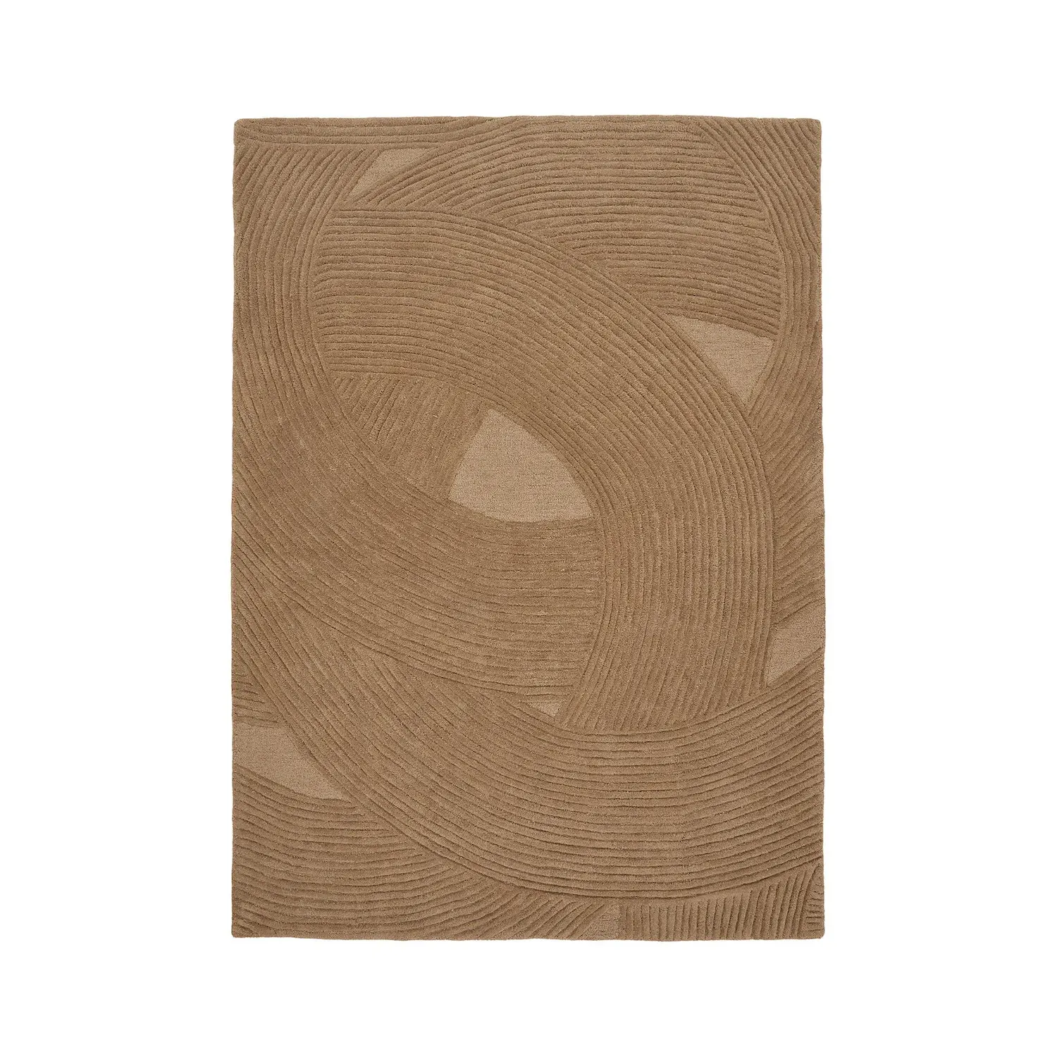 Dywan ręcznie tkany PUNE 100% wełna 160 x 230 cm brązowy