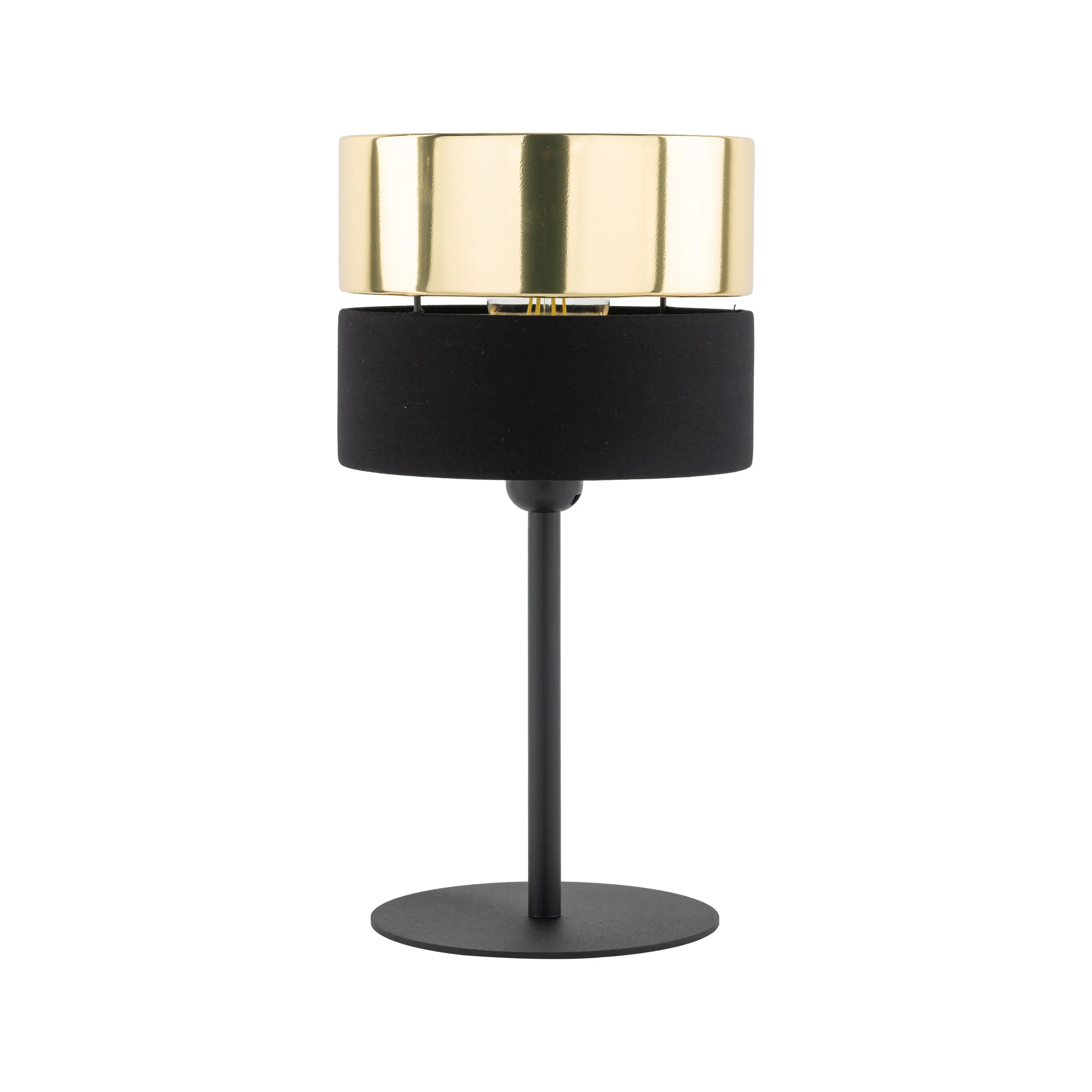 Lampka nocna HILTON czarna ze złotymi elementami 38x20cm - TK_16051