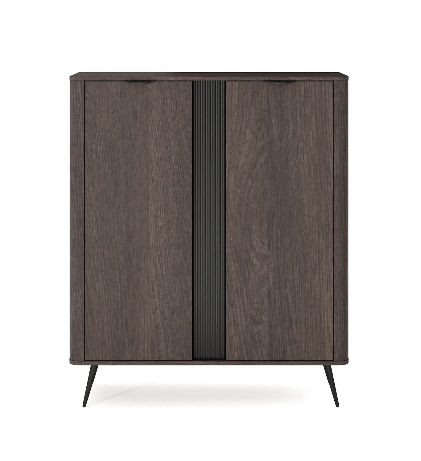 Komoda wysoka 2-drzwiowa VERIS dąb dunin czarny - LA_VERIS_KOMODA_WYSOKA_2D