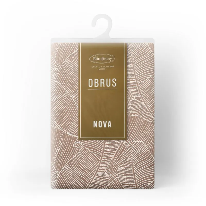 OBRUS ISLA 140 X 220 CM CIEMNOBEŻOWY - EU_440383