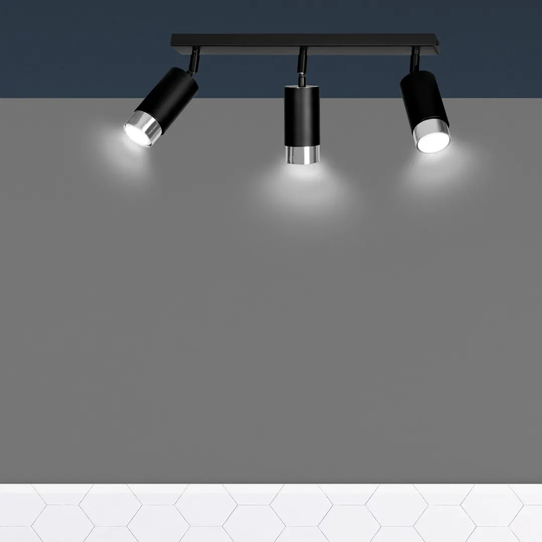 Lampa sufitowa HIRO 3 czarny chrom — zdjęcie 7