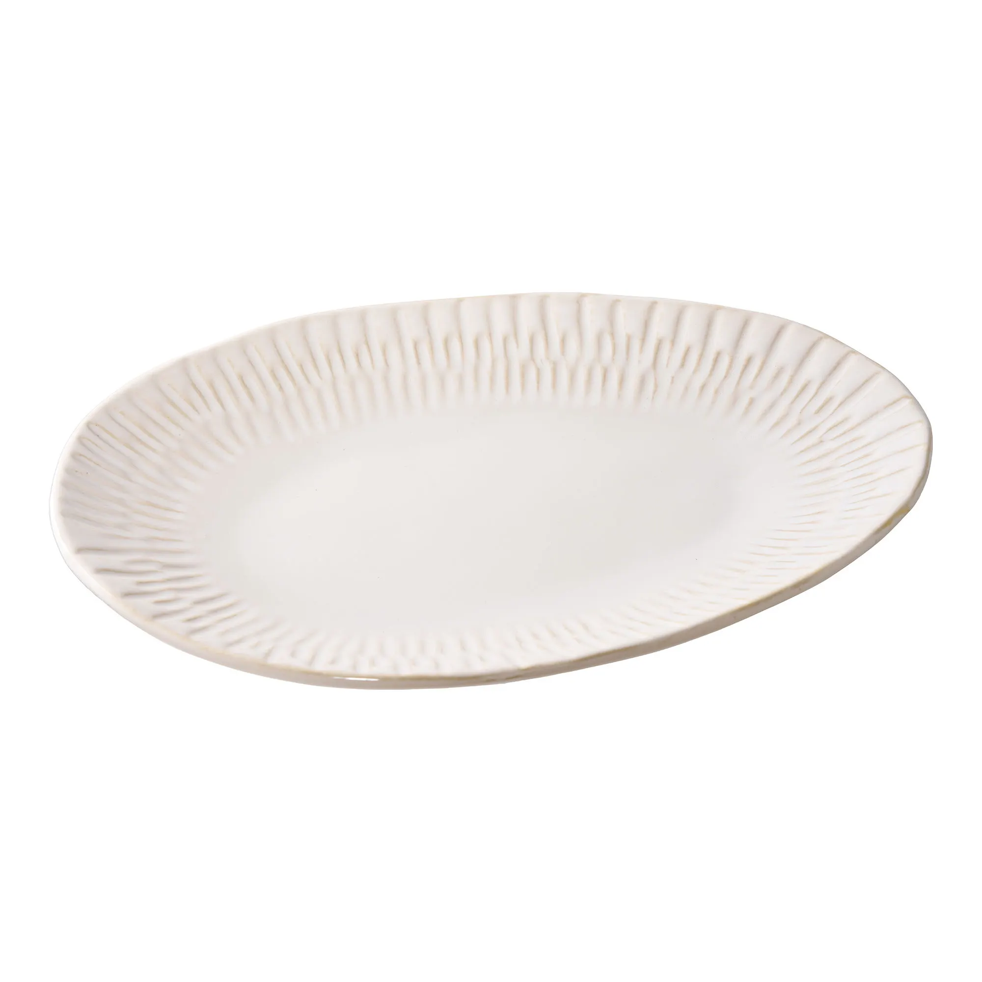 Taca do serwowania ceramiczna 30x20x3,8 cm biała - 4501356