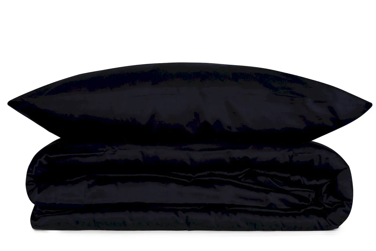 Komplet pościeli satynowej SUPER KING ELEGANT 260x220 poszewki 2szt. 60x60 granatowy