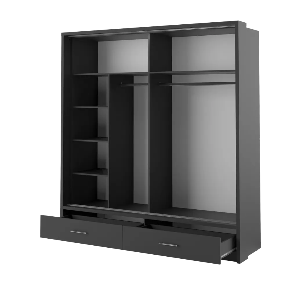 Szafa 2-drzwiowa LED ARTI AR-05P 200cm czarna - AR5CP