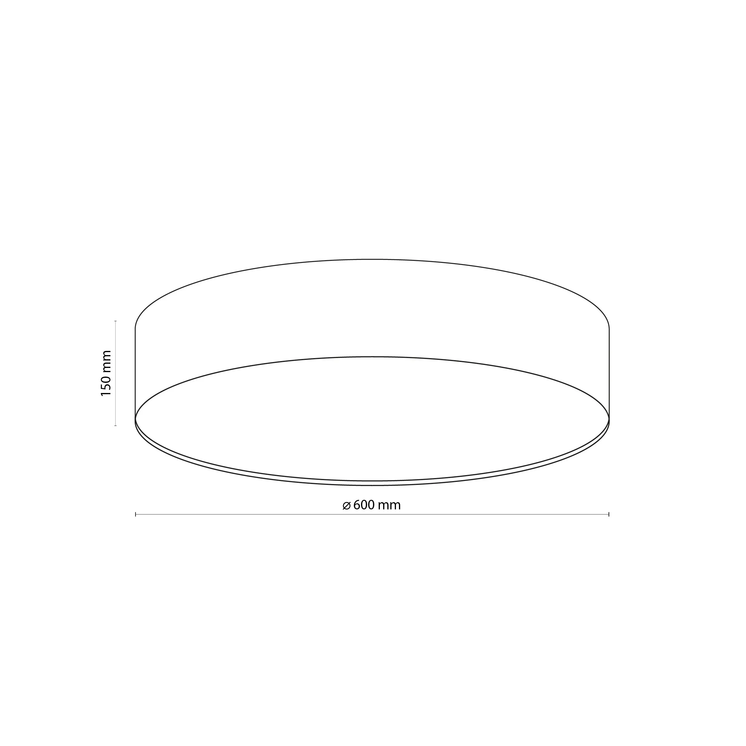 Lampa sufitowa RONDO złota z białym kloszem okrągła 60x15cm - TK_4843