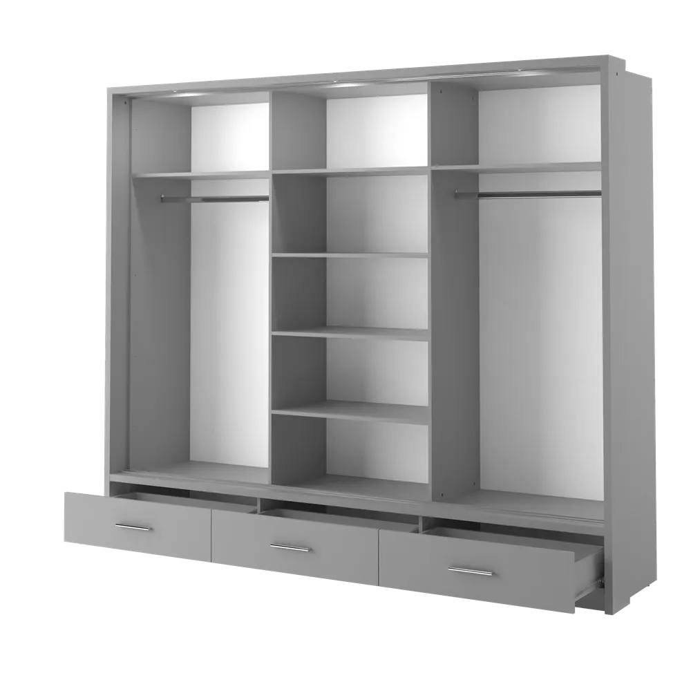 Szafa 3-drzwiowa LED ARTI AR-01P szara - AR1SP