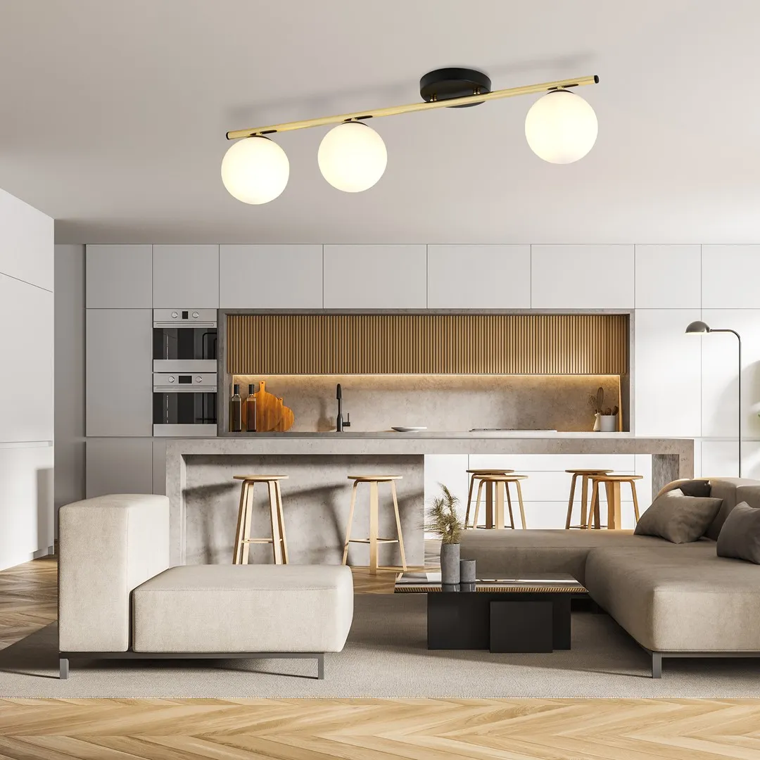 Lampa sufitowa MONZA Czarny,Złoty 1252/3 - 1252/3