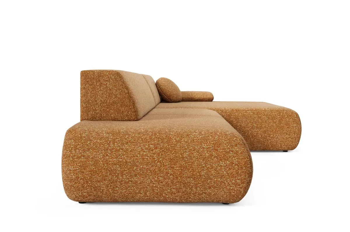 Narożnik rozkładany z pojemnikiem PUENTE 286 cm prawostronny rdzawy - PUENTE_NAR_PUENTE52_P