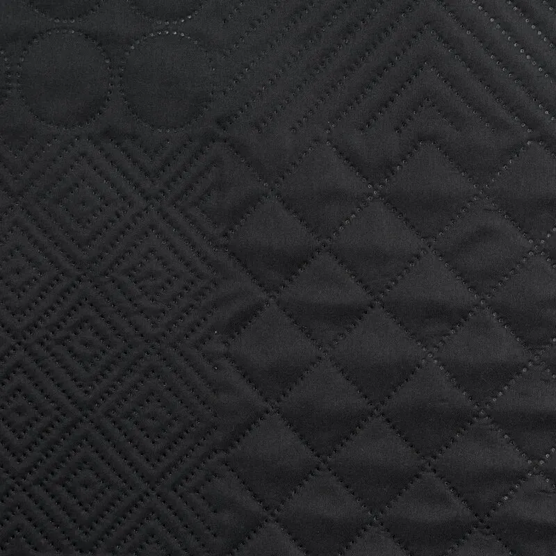 Narzuta pikowana D91 BONI 5 170 X 210 cm Czarny - EU_404698