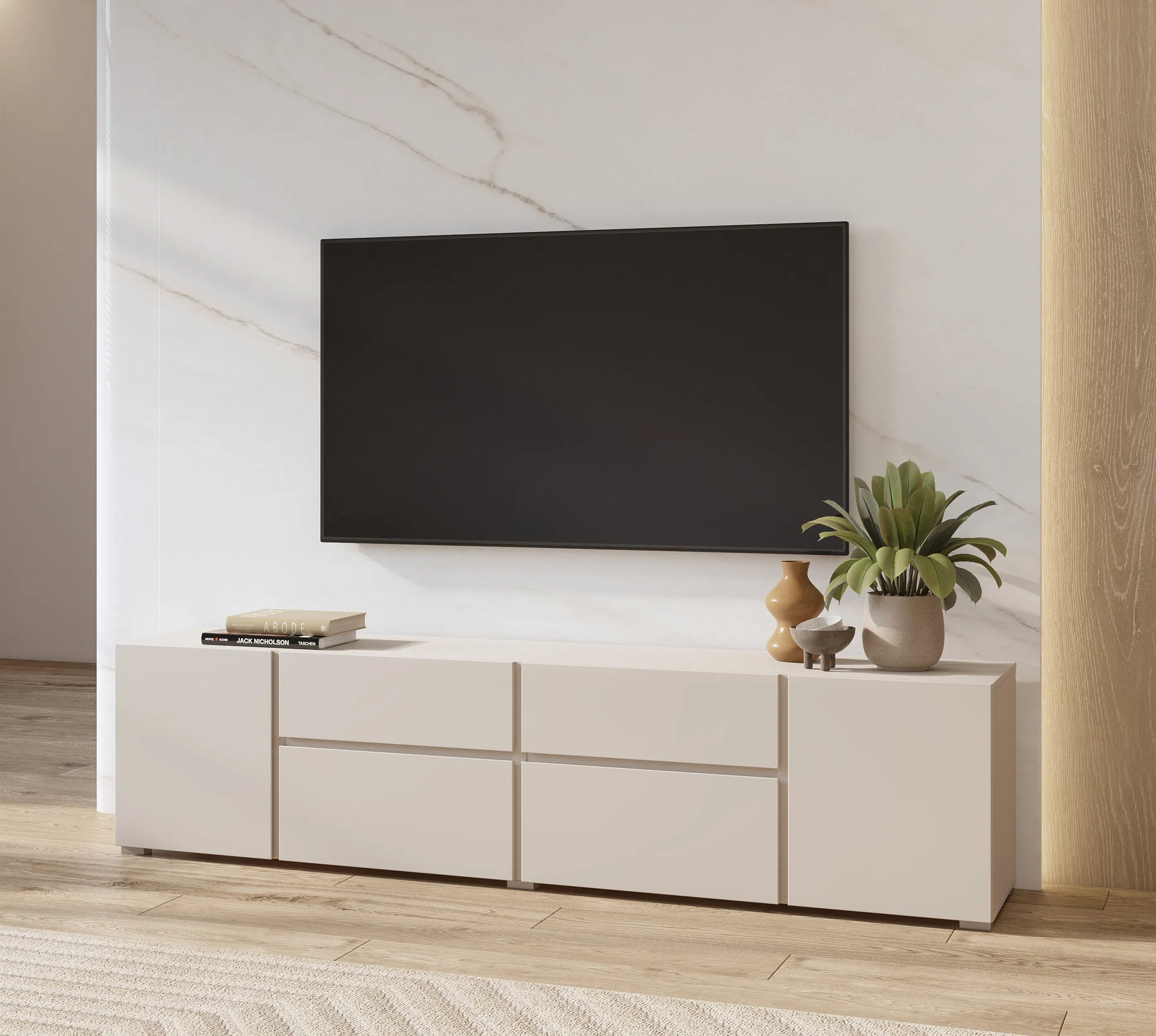 image telewizor, tv, mebloń kiełtowy, szafka RTV, malarz kamień/tapeta