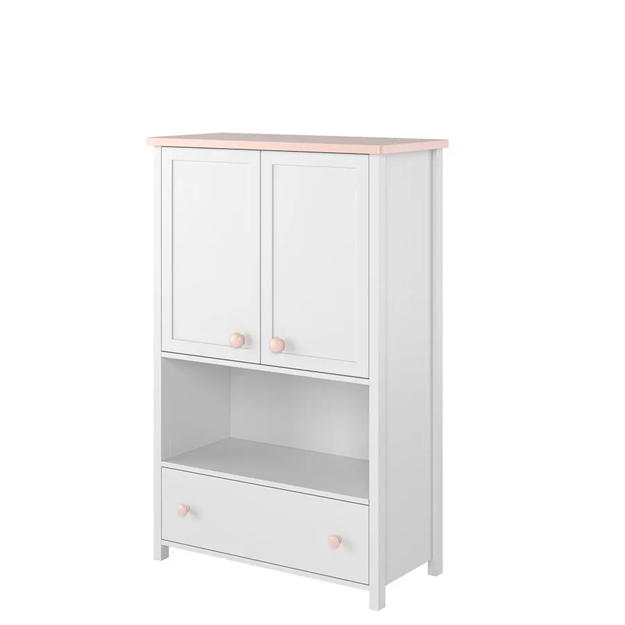 Komoda LUNA LN-11 biało-różowa Komoda LUNA LN-11 biało-różowa