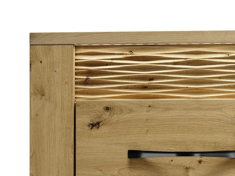 Komoda 4-drzwiowa z szufladą ARTIS 08 z oświetleniem, dąb artisan - 1ARTI08-001