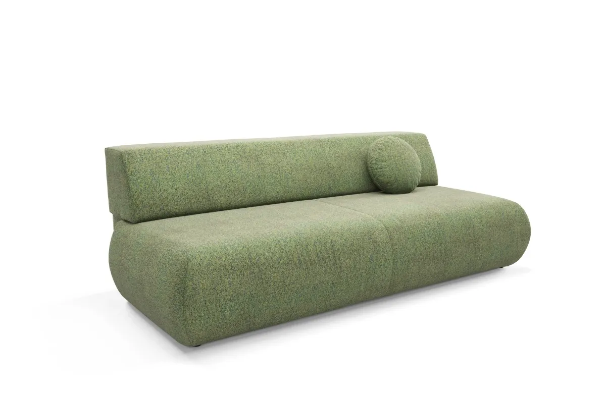 Sofa rozkładana z pojemnikiem PUENTE 214 cm zielona Sofa rozkładana z pojemnikiem PUENTE 214 cm zielona