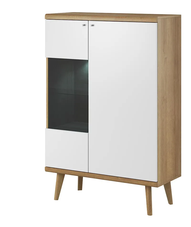 Witryna PRIMO 2-drzwiowa - biały dąb lineo Witryna PRIMO 2-drzwiowa - biały dąb lineo