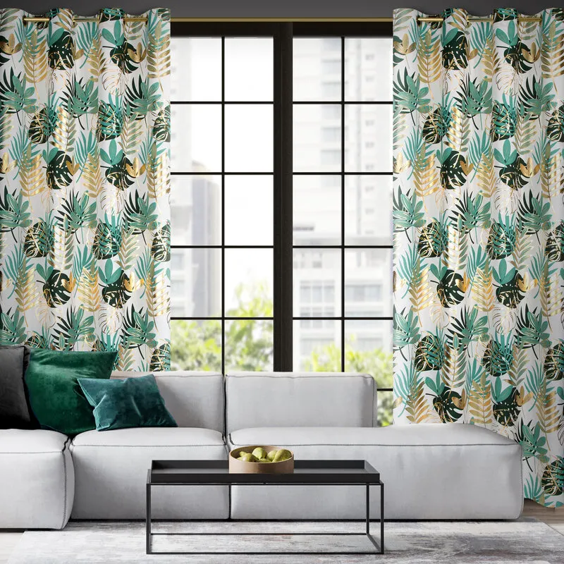 ZASŁONA MALTA 140 X 250 CM CIEMNOZIELONY - EU_441941