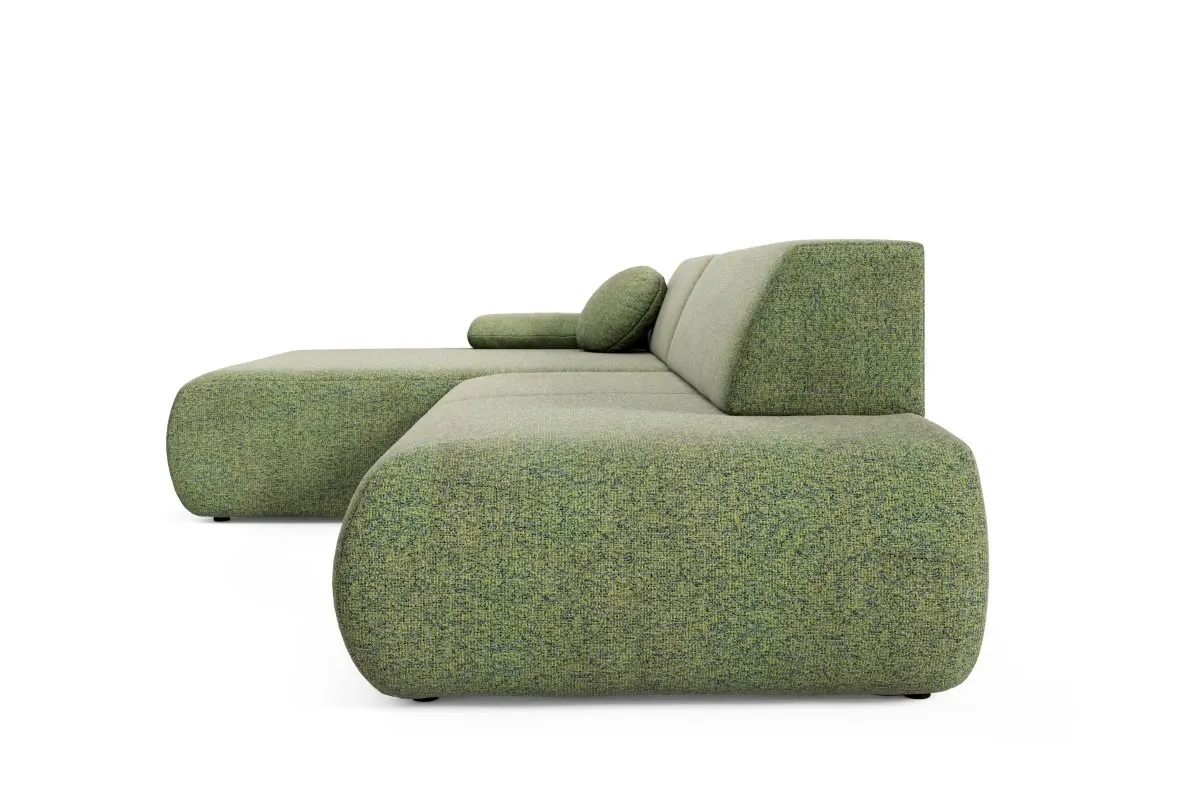 Narożnik rozkładany z pojemnikiem PUENTE 286 cm lewostronny zielony - PUENTE_NAR_PUENTE34_L