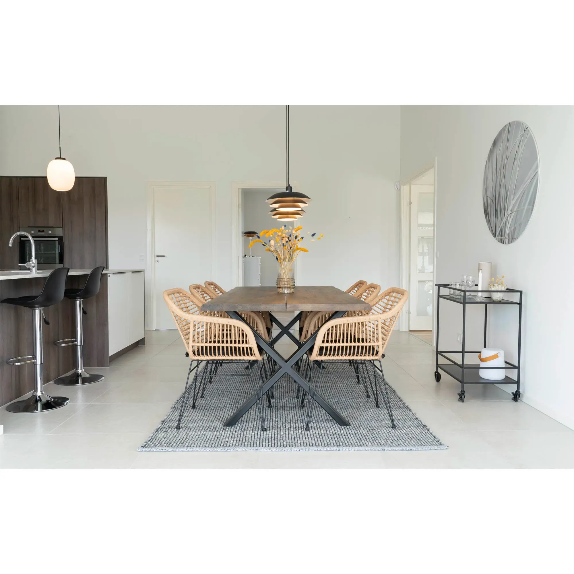 Trieste Krzesło 1 rattanowe z poduszką, naturalnny - 7001050