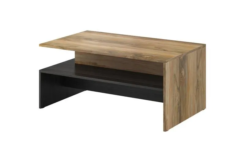 Stolik kawowy z półką BAROS 100x60 orzech satynowy touchwood