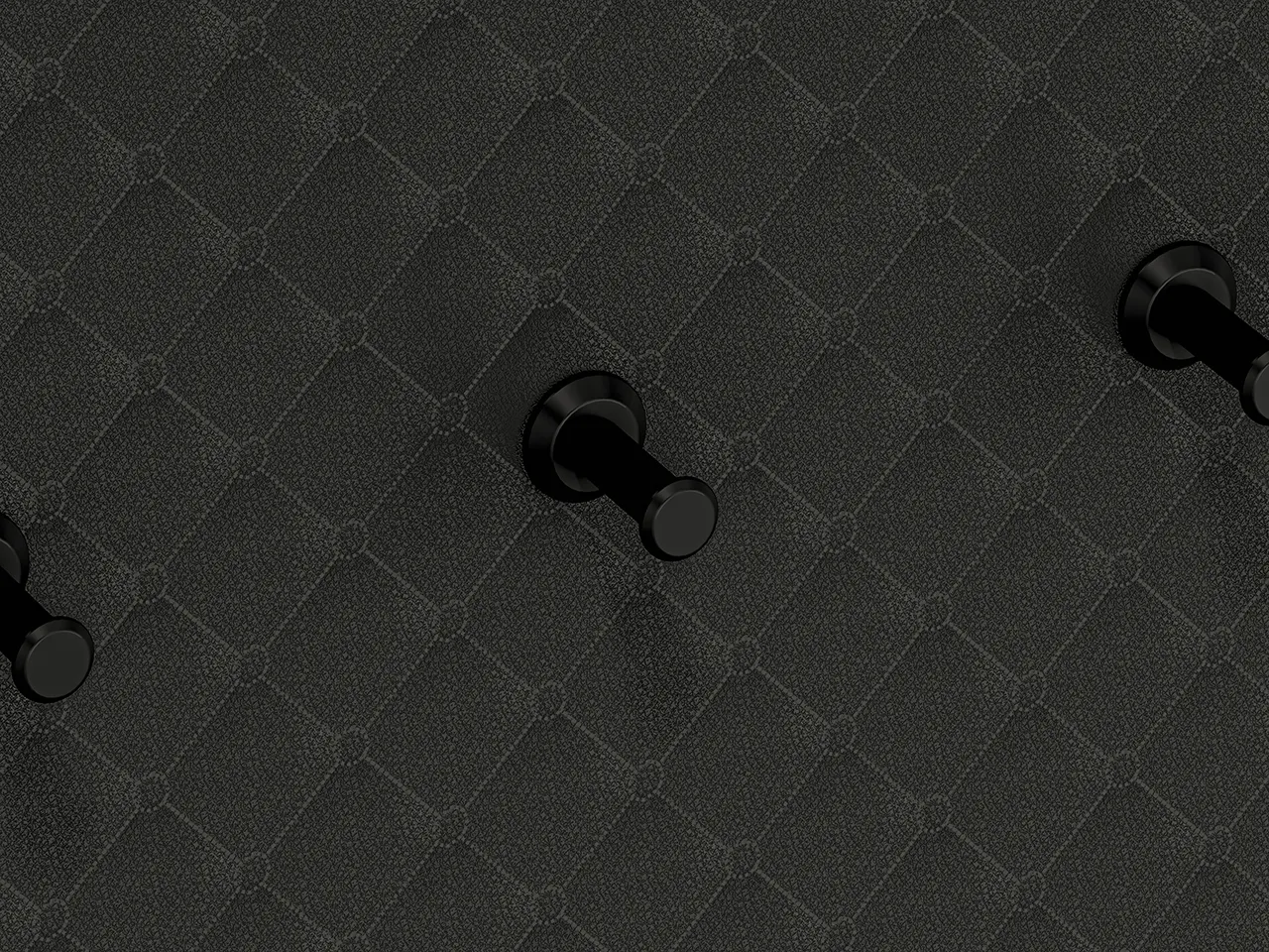 Wieszak tapicerowany NEVIO 06 czarny - 1NEVI06-001