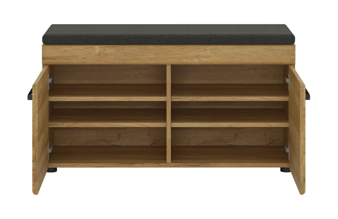 Szafka na buty 2-drzwiowa z siedziskiem CORTINA CNAG05 Dąb Grandson - 6000000005418