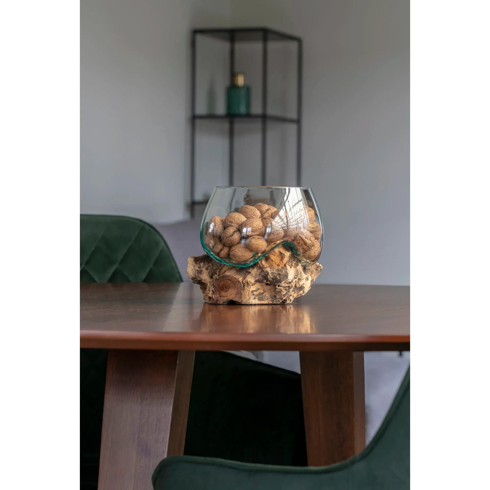 Dekoracja stojąca w szkle SAN MARINO 15 cm drewno tekowe/naturalny - 4501055