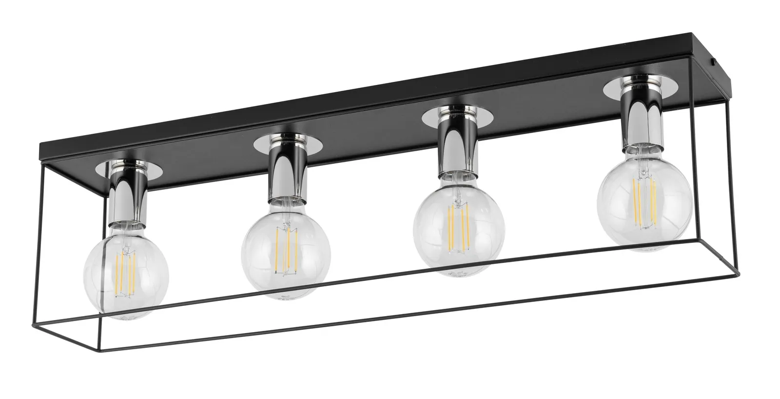 Lampa sufitowa VOX 4 czarno-srebrna Lampa sufitowa VOX 4 czarno-srebrna