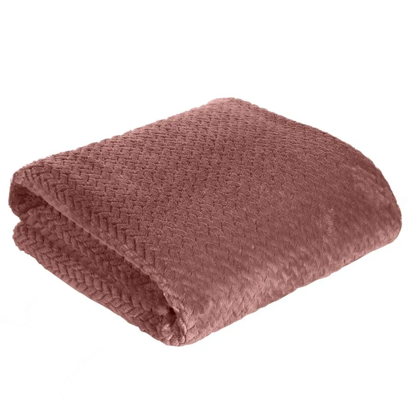 KOC - Narzuta na fotel D91 CINDY3 70X160 cm Pudrowy róż