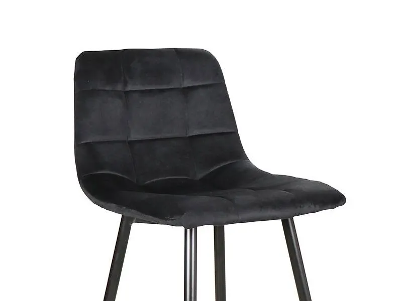 Hoker tapicerowany MILA H-2 VELVET czarny Signal — zdjęcie 2