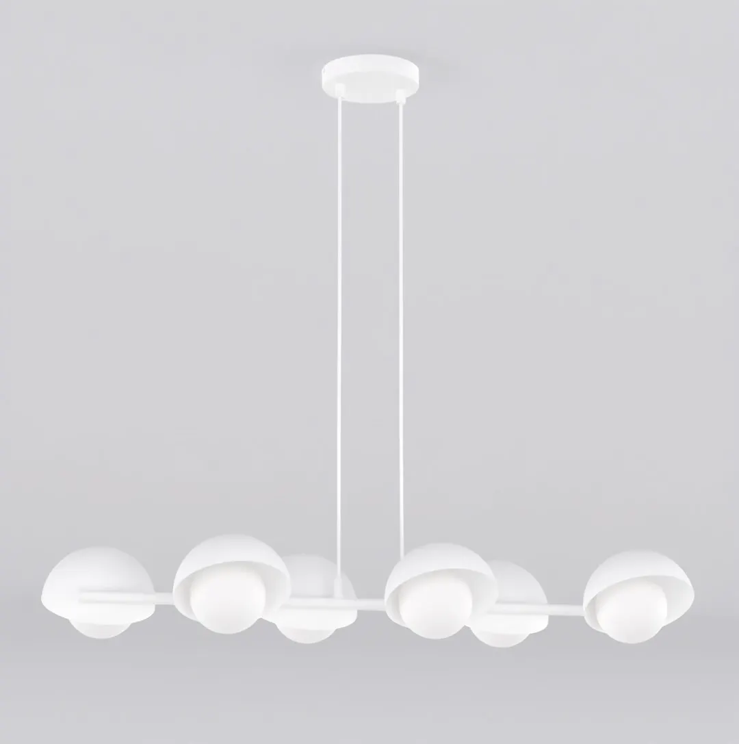 Lampa wisząca metalowa BOOM 6 biała