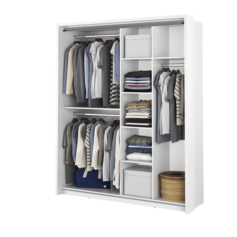 Szafa 2-drzwiowa z lustrami ARTI AR-17 180cm biała - AR17BI