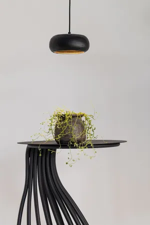 Lampa wisząca OTTO S 1 ceramiczny klosz czarna - SI_41390